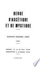 Revue d'ascétique et de mystique