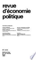 Revue d'économie politique