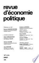 Revue d'économie politique