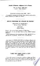 Revue d'histoire de l'Église de France