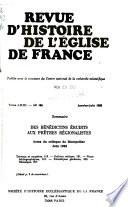 Revue d'histoire de l'Église de France