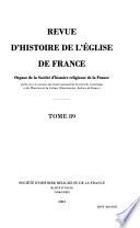 Revue d'histoire de l'Église de France