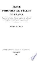 Revue d'histoire de l'Église de France