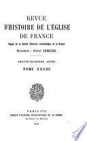 Revue d'histoire de l'Église de France