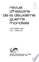 Revue d'histoire de la deuxième guerre mondiale