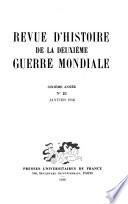 Revue d'histoire de la deuxième guerre mondiale
