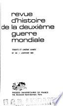 Revue d'histoire de la deuxième guerre mondiale