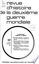 Revue d'histoire de la deuxième guerre mondiale