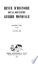 Revue d'histoire de la deuxième guerre mondiale