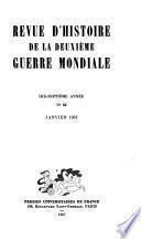 Revue d'histoire de la deuxième guerre mondiale