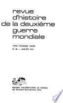 Revue d'histoire de la deuxième guerre mondiale