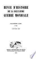 Revue d'histoire de la deuxième guerre mondiale