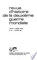 Revue d'histoire de la deuxième guerre mondiale