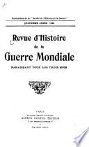 Revue d'histoire de la guerre mondiale
