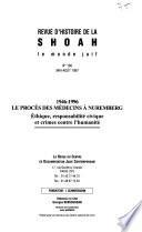 Revue d'histoire de la Shoah