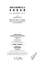 Revue d'histoire de la Shoah