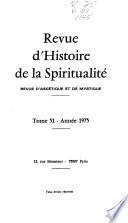 Revue d'histoire de la spiritualité