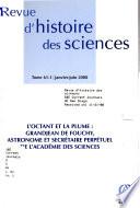 Revue d'histoire des sciences