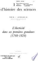 Revue d'histoire des sciences