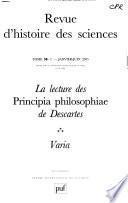 Revue d'histoire des sciences