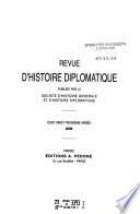Revue d'histoire diplomatique