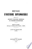 Revue d'histoire diplomatique