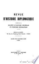 Revue d'histoire diplomatique
