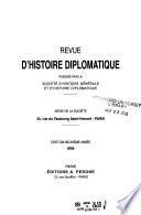 Revue d'histoire diplomatique