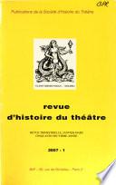 Revue d'histoire du théâtre