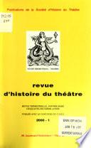 Revue d'histoire du théâtre