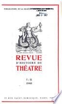 Revue d'histoire du théâtre