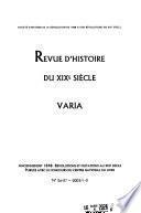 Revue d'histoire du XIXe siècle