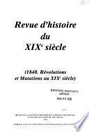 Revue d'histoire du XIXe siècle