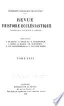 Revue d'histoire ecclésiastique