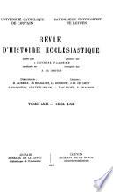 Revue d'histoire ecclésiastique