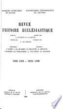 Revue d'histoire ecclésiastique