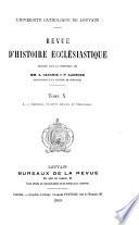 Revue d'histoire ecclésiastique