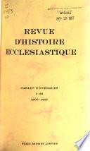 Revue d'histoire ecclésiastique