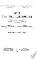 Revue d'histoire ecclésiastique