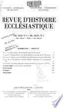 Revue d'histoire ecclésiastique