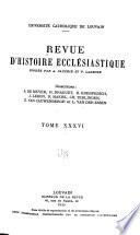 Revue d'histoire ecclésiastique