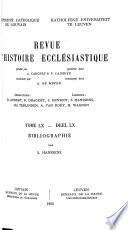 Revue d'histoire ecclésiastique