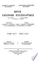 Revue d'histoire ecclésiastique