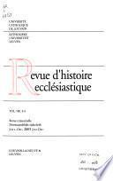 Revue d'histoire ecclésiastique