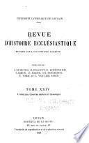Revue d'histoire ecclésiastique