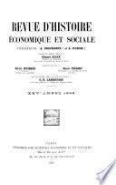 Revue d'histoire économique et sociale