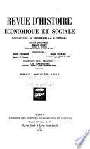 Revue d'histoire économique et sociale