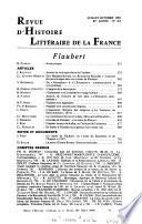 Revue d'histoire littéraire de la France