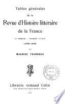 Revue d'histoire littéraire de la France