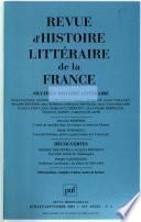 Revue d'histoire littéraire de la France
